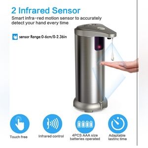 Stainless Steel Touchless Soap/Lotion Dispenser🧴w Waterproof Base